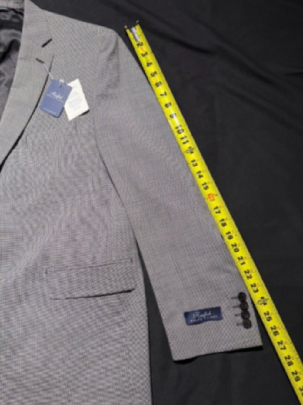 NWT Ralph by Ralph Lauren 2pc Suit 50R 45W BlK/White Houndstooth Wool Unaltered - Picture 6 of 15